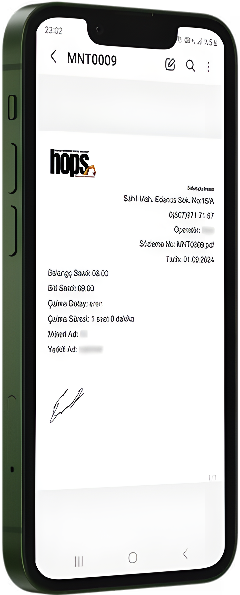 HOPS mobil uygulama ekran görüntüsü